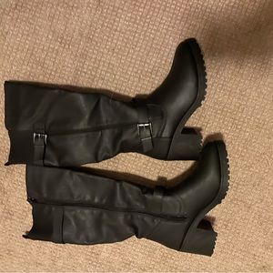 Black heel boots